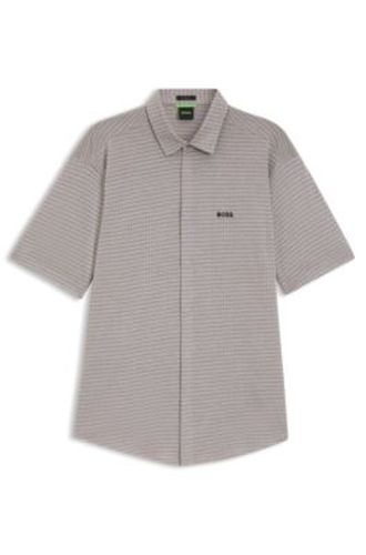 Chemise Regular à manches courtes en piqué de coton - Boss - Modalova