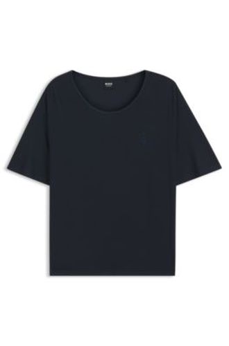 Top de pyjama en jersey côtelé à monogramme Double B - Boss - Modalova
