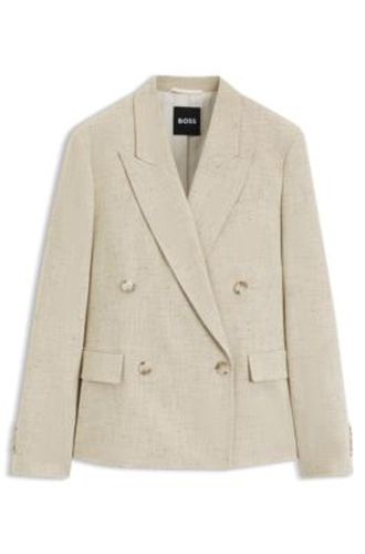 Blazer Regular en tissu texturé flammé - Boss - Modalova