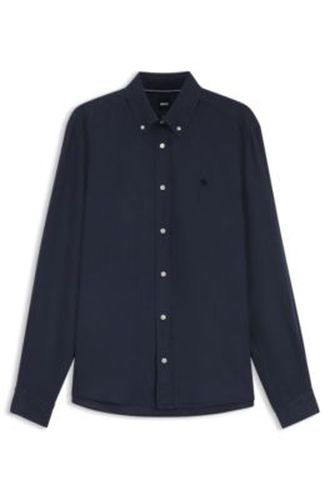 Chemise Regular à pointes boutonnées en lin - Boss - Modalova