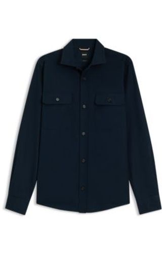 Chemise coupe décontractée Heritage en popeline de coton Compact - Boss - Modalova