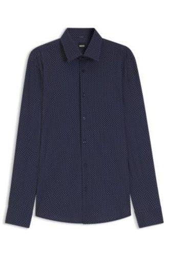 Chemise Slim imprimée en tissu stretch performant - Boss - Modalova