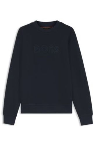 Sweat Relaxed en molleton de coton avec logo brodé - Boss - Modalova