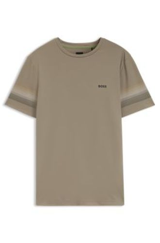 Active T-shirt Slim avec rayures sur les manches - Boss - Modalova