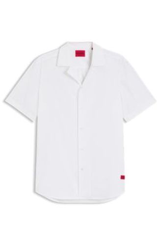 Chemise coupe décontractée en popeline de coton - HUGO - Modalova