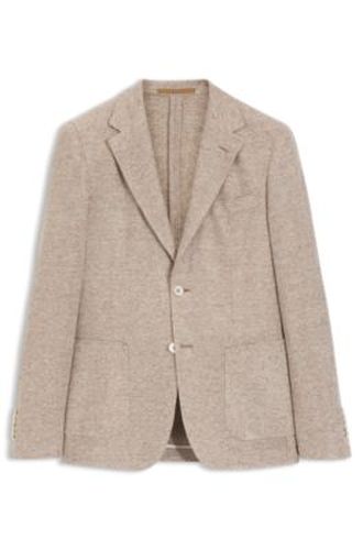 Veste Regular en lin mélangé à motif - Boss - Modalova