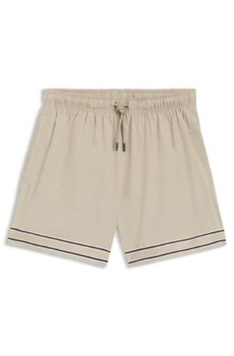 Short de bain en tissu stretch avec garniture en ruban et cordon de serrage - Boss - Modalova