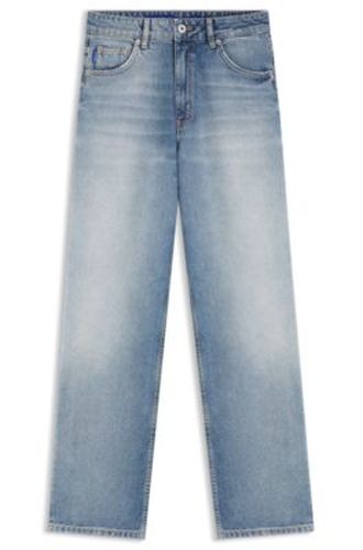 Jean coupe décontractée en denim rigide bleu - HUGO - Modalova