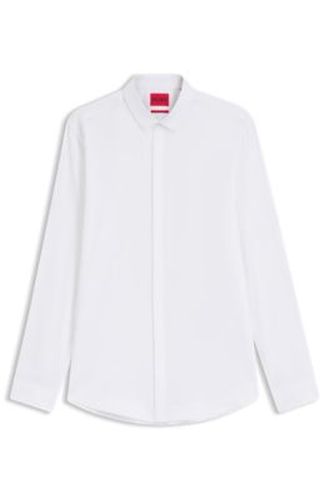 Chemise Slim Fit en coton stretch - HUGO - Modalova