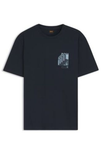 T-shirt en jersey de coton à imprimé graphique - Boss - Modalova