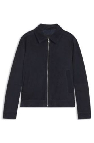 Veste en cuir suédé avec fermeture éclair - Boss - Modalova