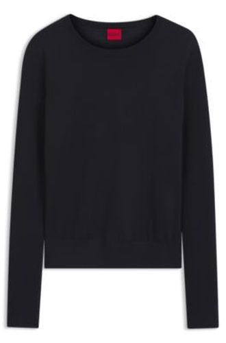 Pull à col rond en laine mérinos extra-fine - HUGO - Modalova