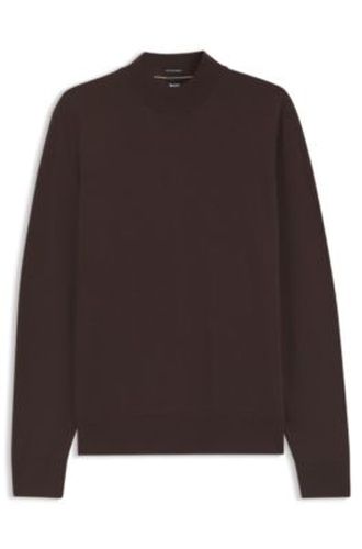 Pull en laine mérinos extra-fine à col montant - Boss - Modalova