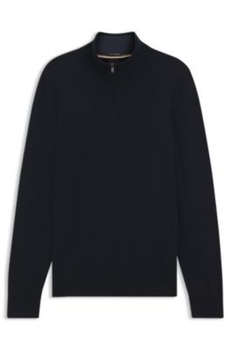 Pull en laine vierge et cachemire à encolure zippée - Boss - Modalova
