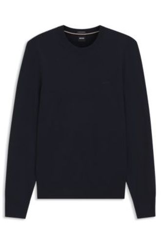 Pull en laine mérinos à logo brodé - Boss - Modalova