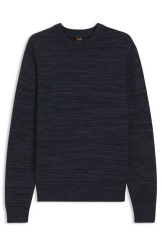 Pull en maille moulinée de laine vierge et coton - Boss - Modalova