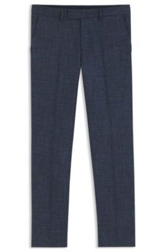 Pantalon Regular en laine mélangée à motif - Boss - Modalova