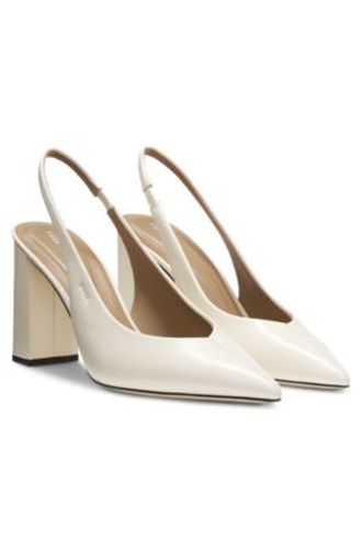 Escarpins avec talon en cuir et bride arrière - Boss - Modalova