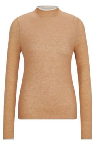 Pull d’équitation en douce maille bicolore - Boss - Modalova