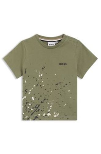 T-shirt en jersey de coton avec motif imprimé pour enfant - Boss - Modalova