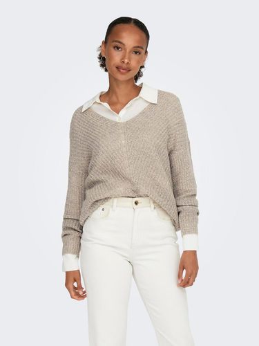 Décolleté En V Pull En Maille - ONLY - Modalova