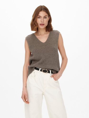 Col En V Tricoté Gilet - ONLY - Modalova