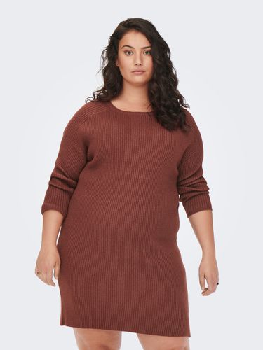 Curvy - À Manches Longues Robe En Maille - ONLY - Modalova