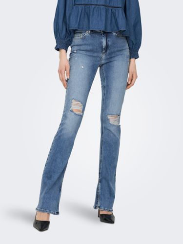 Jeans Flared Fit Taille Haute Ourlet Fendu - ONLY - Modalova