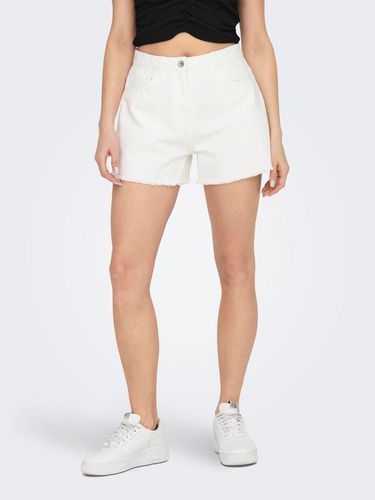Shorts Regular Fit Taille Haute Ourlé Destroy - ONLY - Modalova