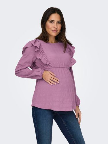 Tops Regular Fit Col Rond Grossesse Poignets Ou Bas Élastiqués Manches Volumineuses - ONLY - Modalova