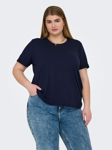 T-shirts Regular Fit Col Rond Poignets Repliés - ONLY - Modalova