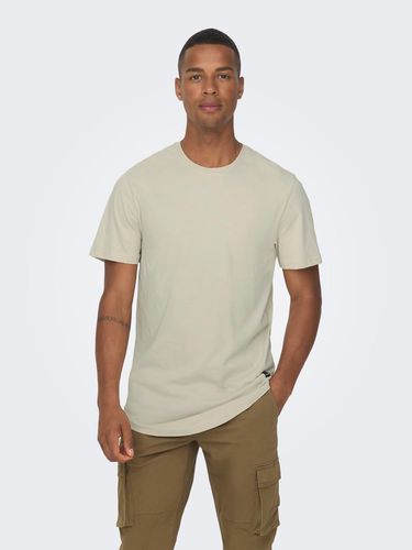 T-shirts Long Line Fit Col Rond - ONLY & SONS - Modalova