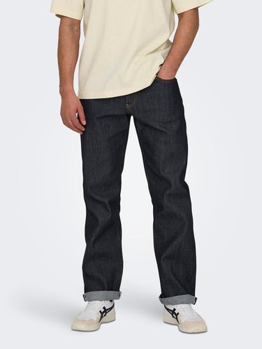 Jeans Straight Fit Taille Moyenne - ONLY & SONS - Modalova