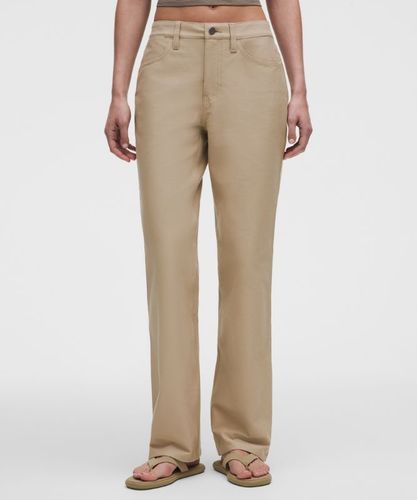 “ Pantalon EasyFive taille mi-haute Ã  coupe droite dÃ©contractÃ©e Standards â€“ Kaki â€“ Taille 27 - lululemon - Modalova