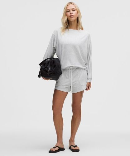 “ Haut BeCalm oversize Ã  manches longues et col bateaus â€“ Light Gris â€“ Taille S - lululemon - Modalova