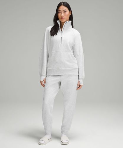 “ Sweat demi-zippÃ© Scuba Oversized Ã  col cheminÃ©e Longs â€“ Light Gris â€“ Taille M/L - lululemon - Modalova