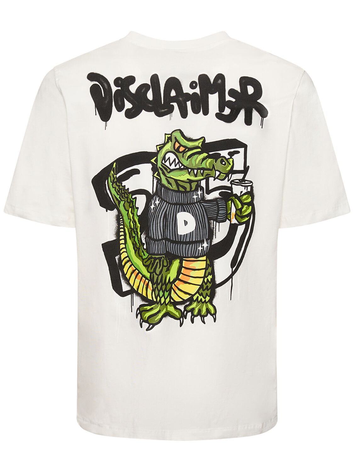 T-shirt En Coton Imprimé Crocodile - DISCLAIMER - Modalova