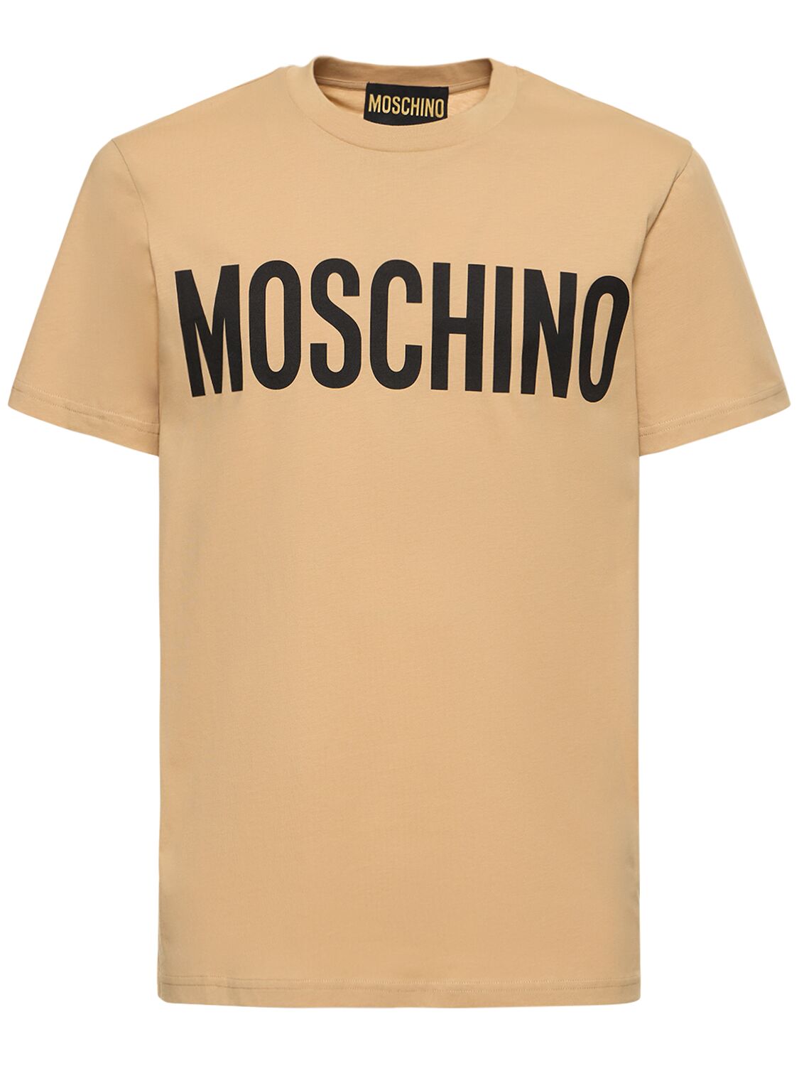 T-shirt En Jersey De Coton Biologique Imprimé Logo - MOSCHINO - Modalova