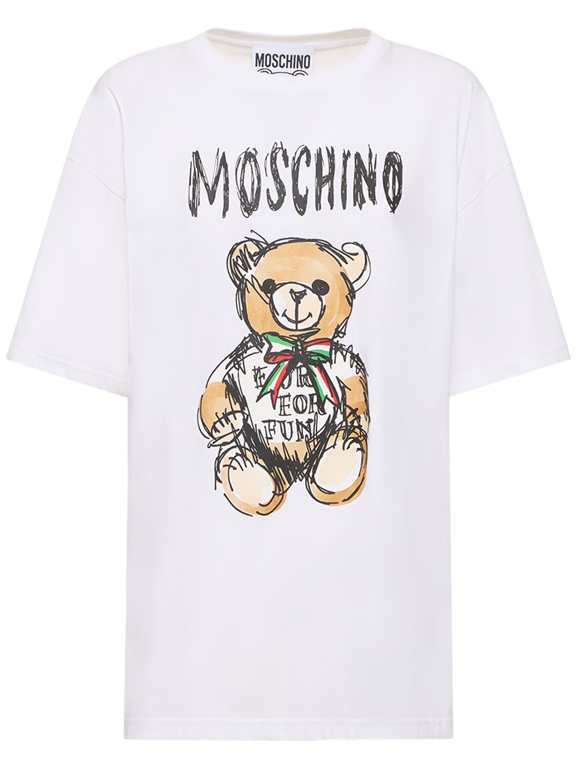 T-shirt En Jersey De Coton À Logo - MOSCHINO - Modalova