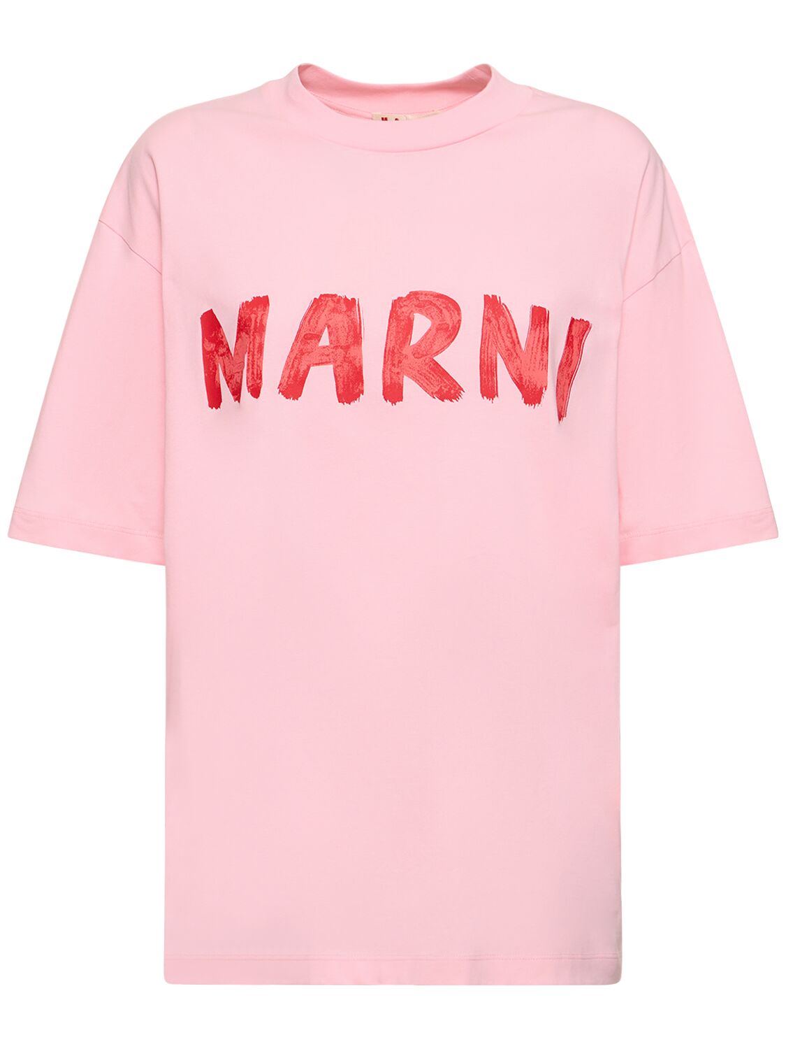 T-shirt Oversize En Jersey De Coton À Logo - MARNI - Modalova
