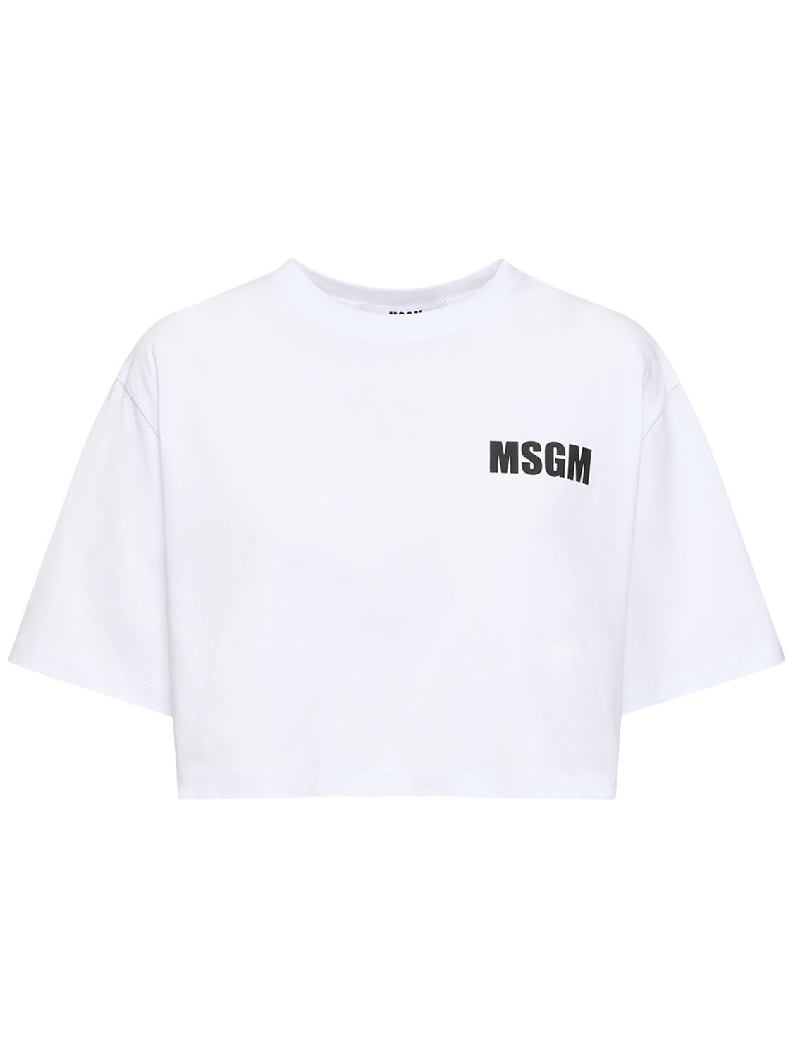 T-shirt Court En Coton - MSGM - Modalova