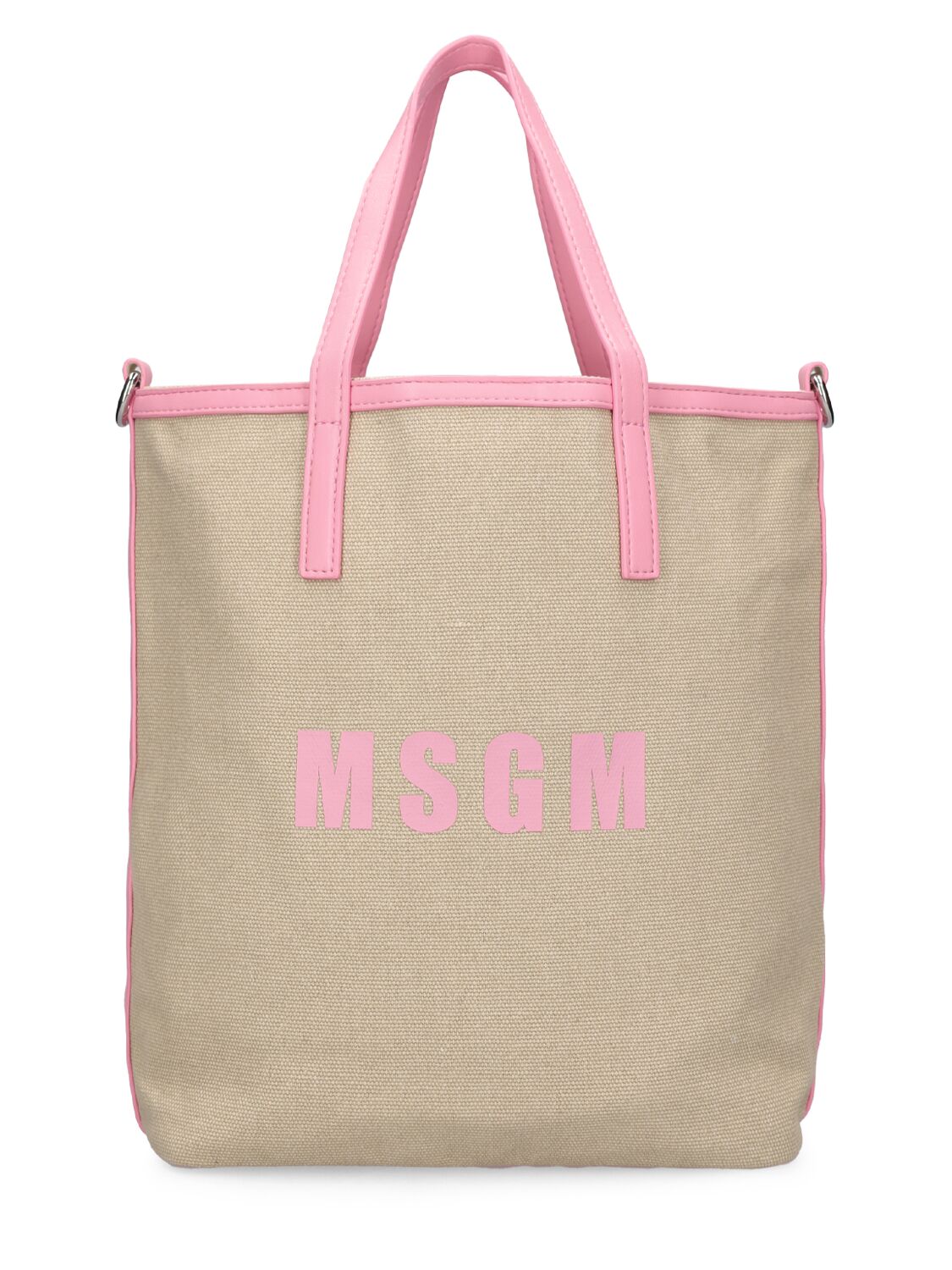 Petit Tote Bag En Toile - MSGM - Modalova