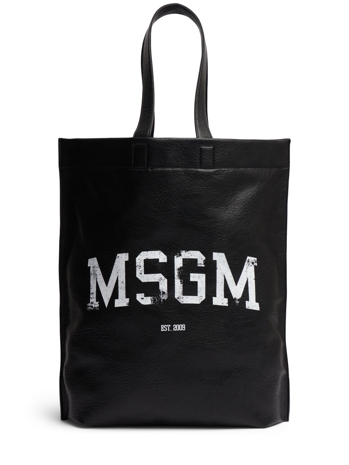 Tote Bag En Simili-cuir À Logo - MSGM - Modalova