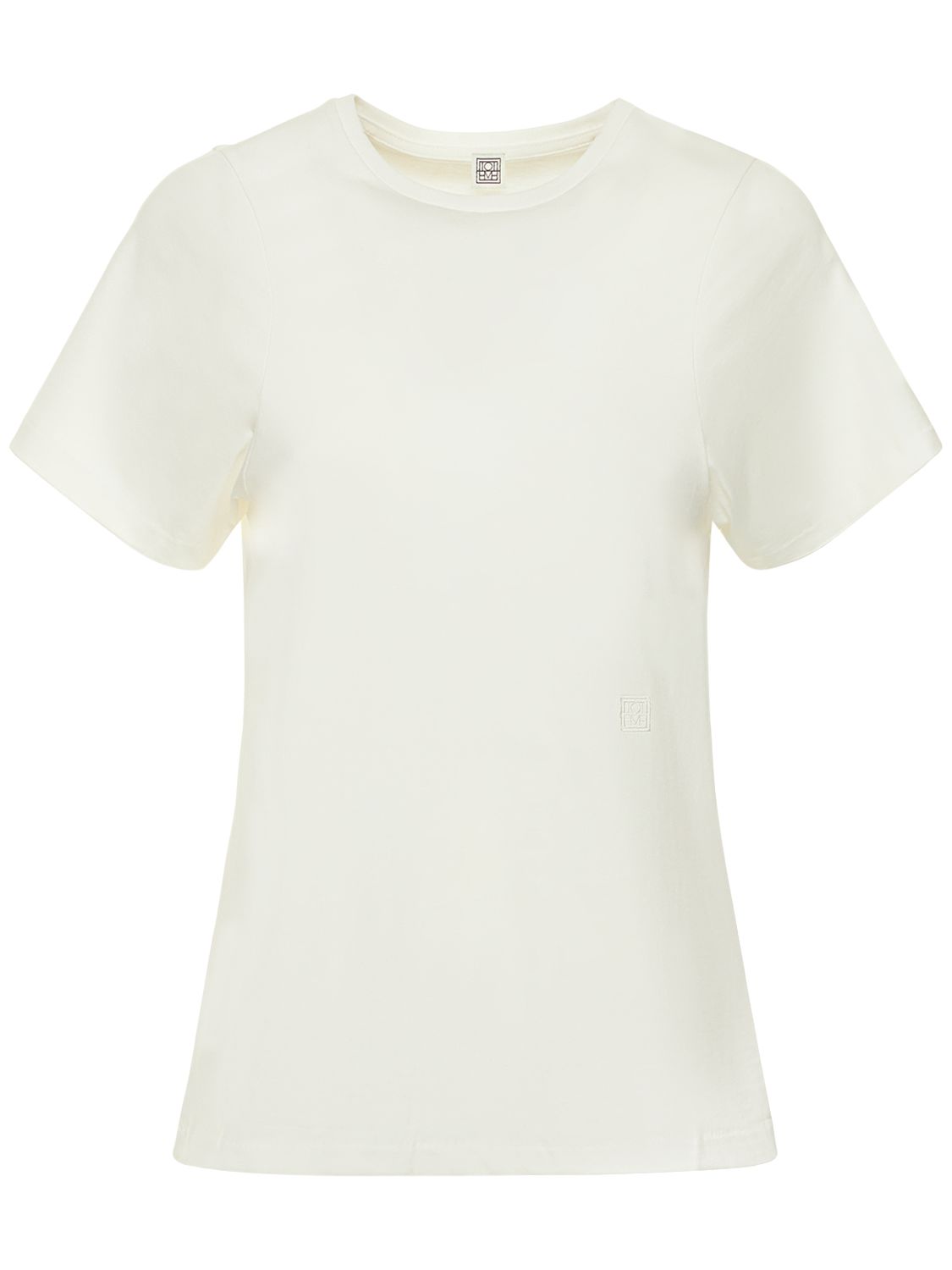 T-shirt En Coton À Coutures Incurvées - TOTEME - Modalova