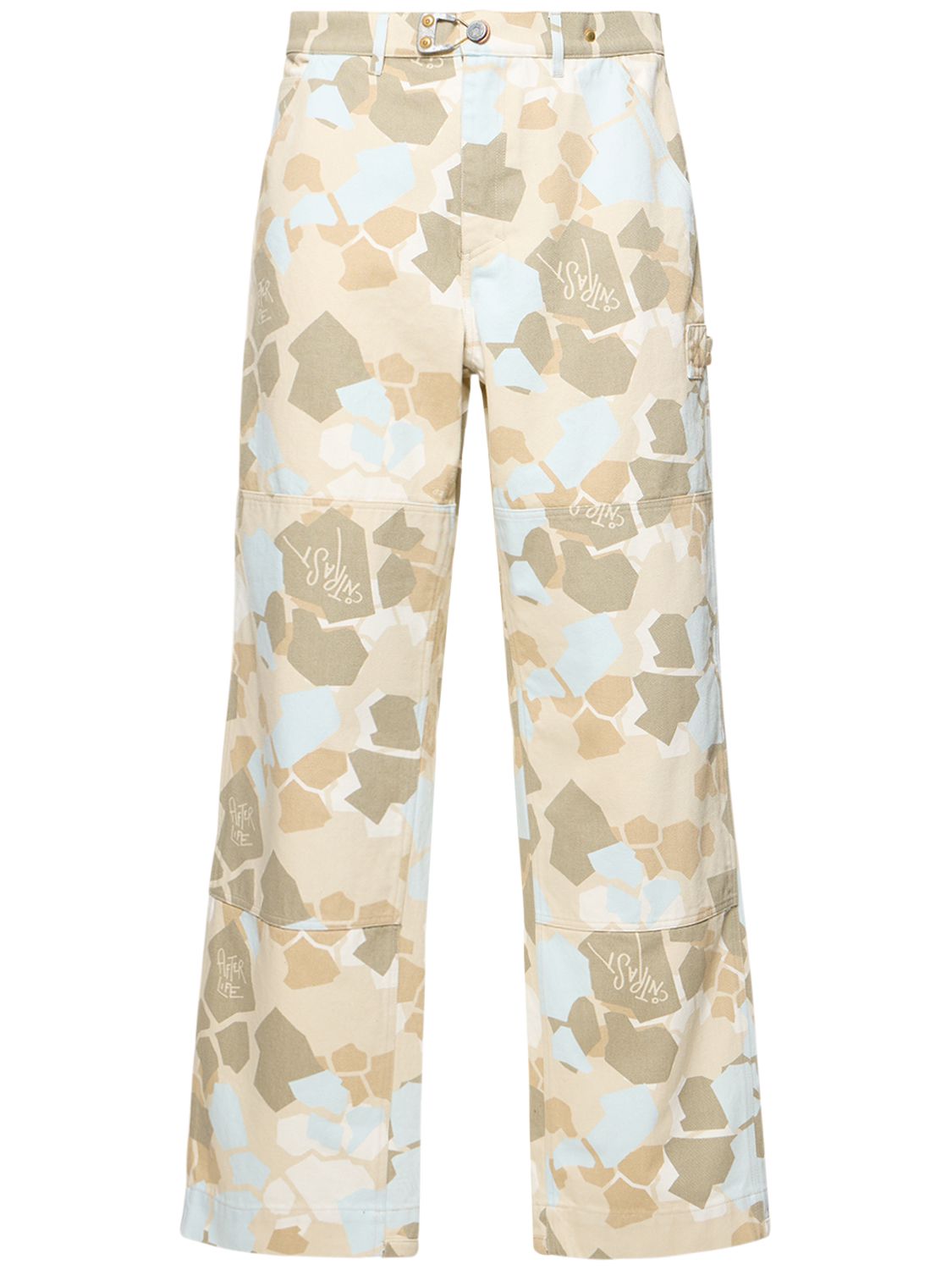 Pantalon En Chute De Coton Imprimé Camouflage - OBJECTS IV LIFE - Modalova