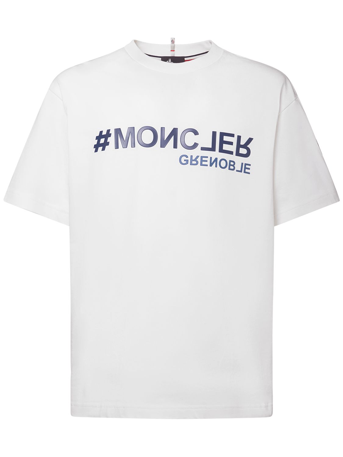 T-shirt En Jersey Épais À Logo Embossé - MONCLER GRENOBLE - Modalova