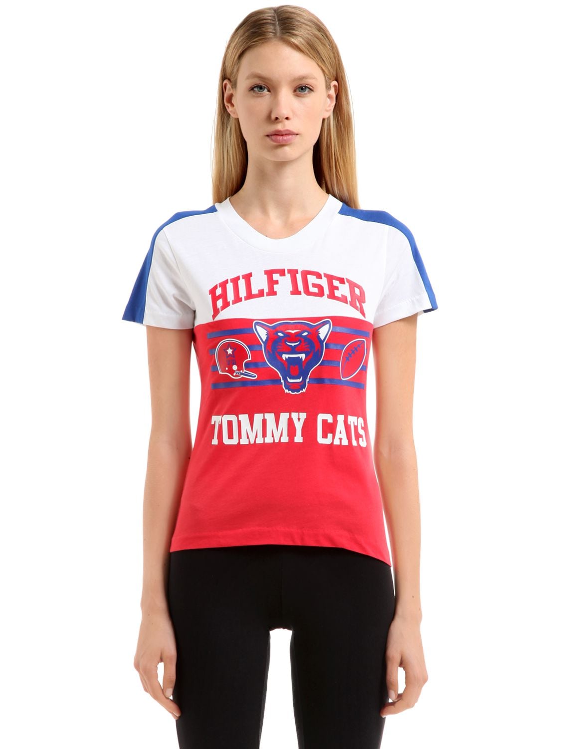 T-shirt En Coton "hilfiger Tomcats" - TOMMY HILFIGER COLLECTION - Modalova