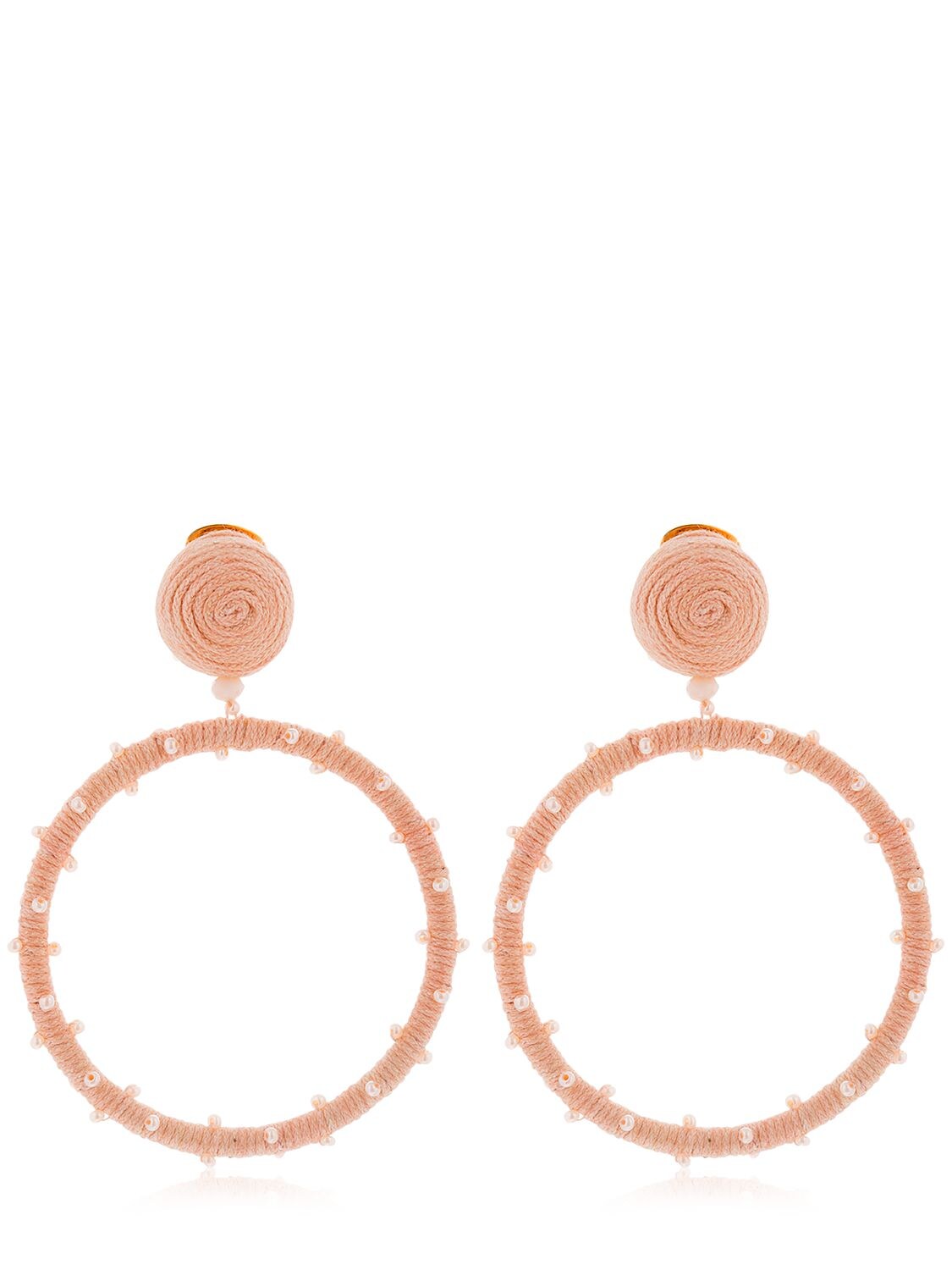 Boucles D'oreilles Cercles En Perles - OSCAR DE LA RENTA - Modalova