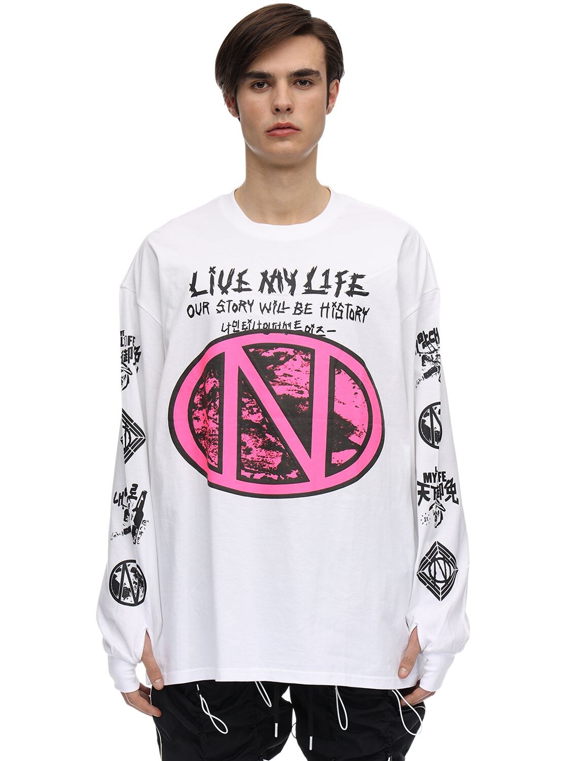 T-shirt En Coton "live My Life" - 99PERCENTIS - Modalova