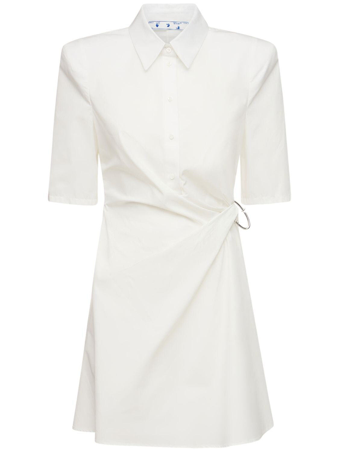Mini-robe Chemise En Popeline De Coton - OFF-WHITE - Modalova